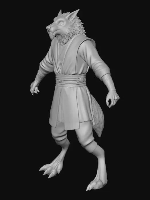 3D model for Werewolf Warrior