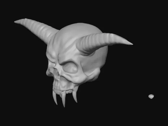 3D model for Abyssal Horned Skull
