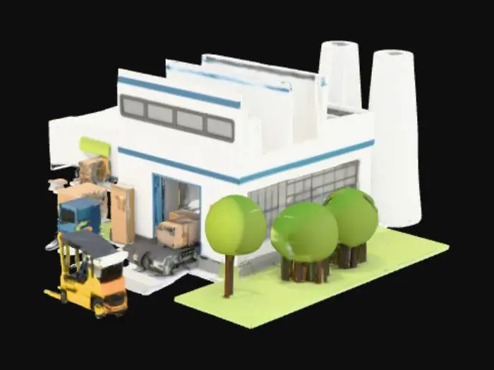 3D model for Warehouse Logistics Scene