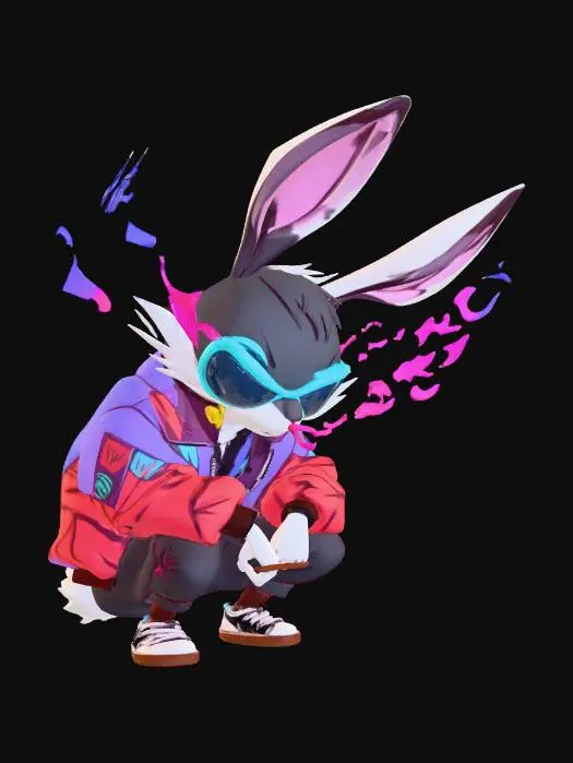 3D model for Neon Bunny Vibe