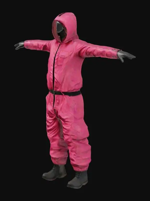 3D model for Squid Game Pink Guard Uniform