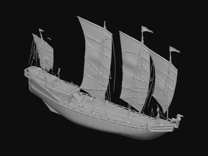 3D model for Junk Sailing Vessel