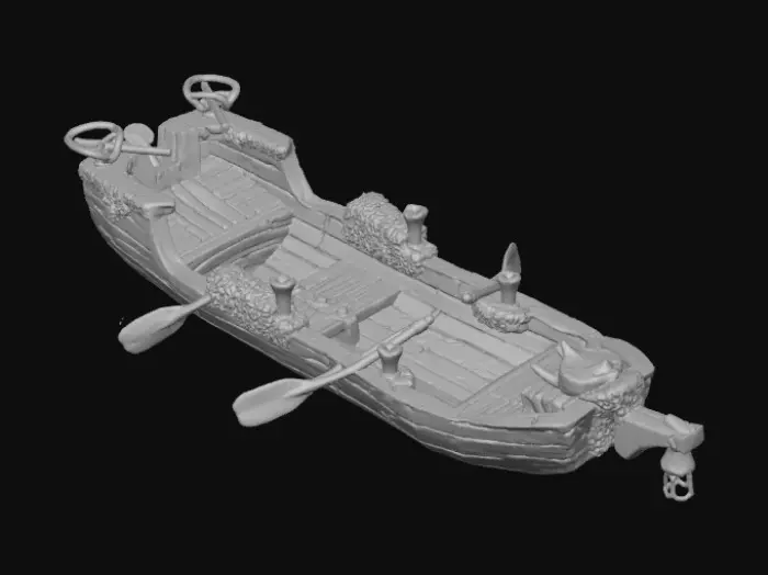 3D model for Mossy Rowboat Model