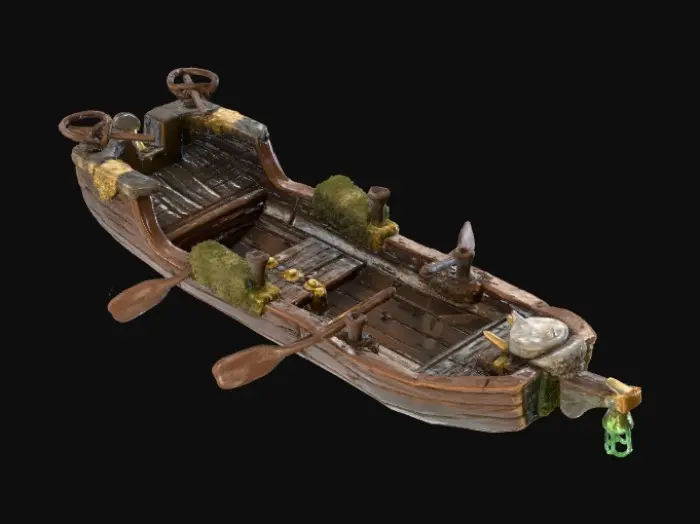 3D model for Mossy Rowboat Model