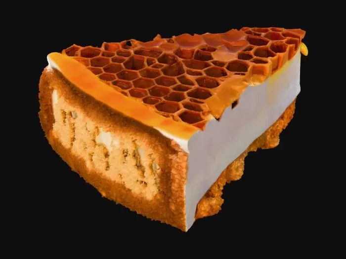 3D model for Honeycomb Cheesecake Slice