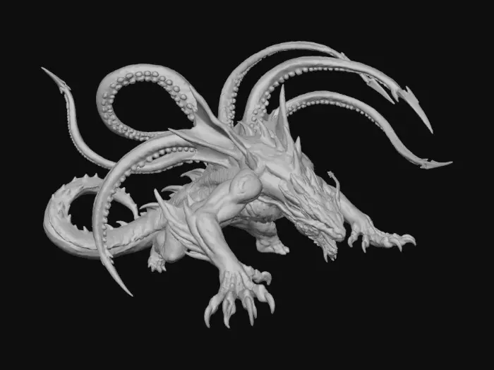3D model for Orcana’s Kaiju, #love, death, and robots#