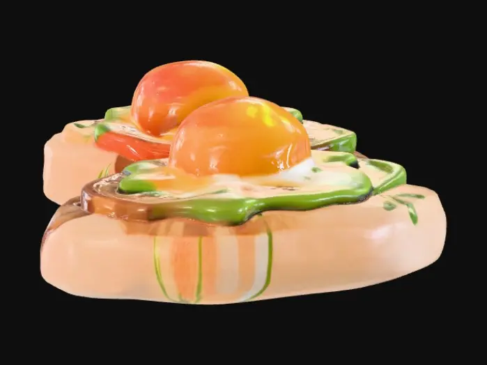 3D model for Sunny Avocado Toast
