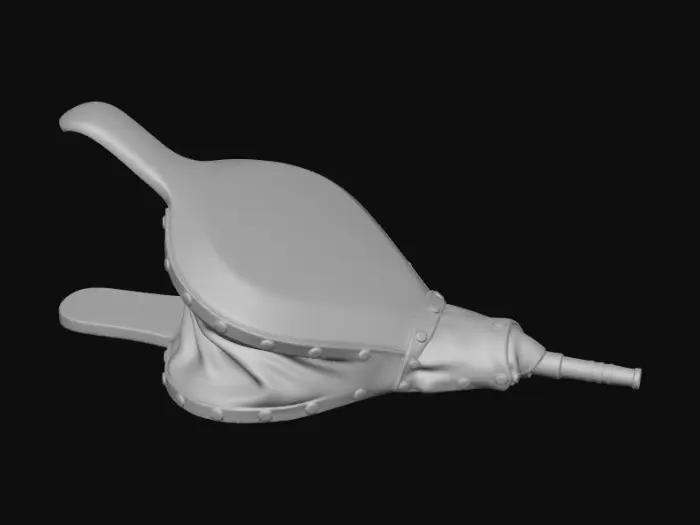 3D model for Fireplace Bellows With Brass Nozzle