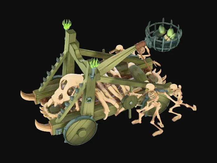 3D model for Skeleton Siege Cart