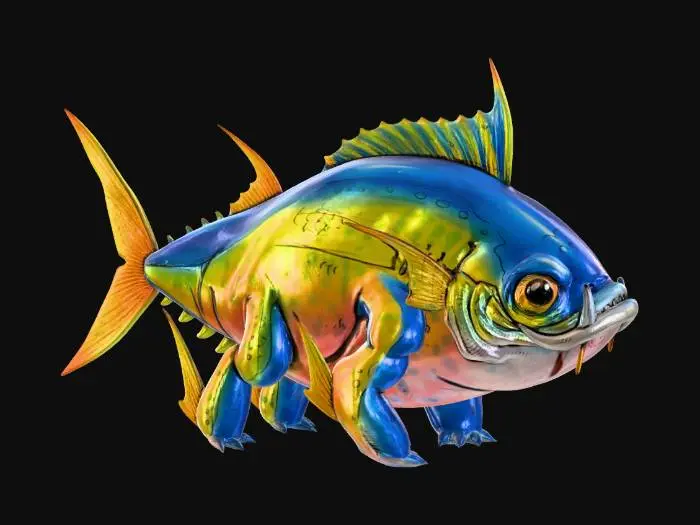 3D model for Azure Gilded Predator