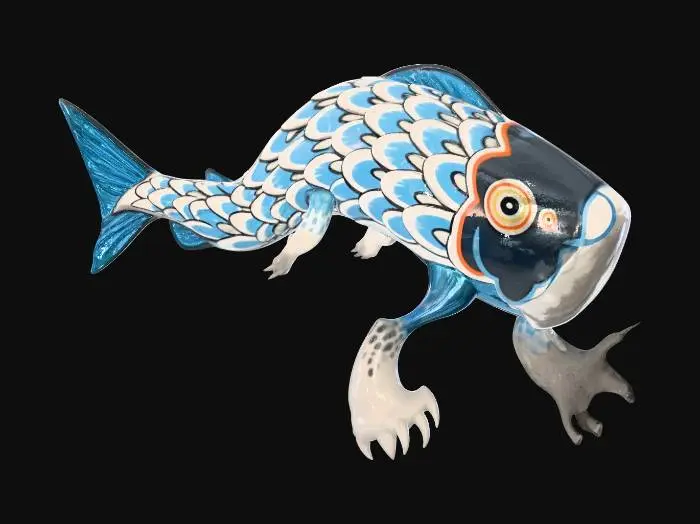 3D model for Cerulean Koi
