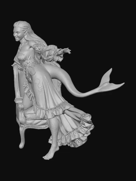 3D model for Orcana, The Abyssal Rose Courtesan