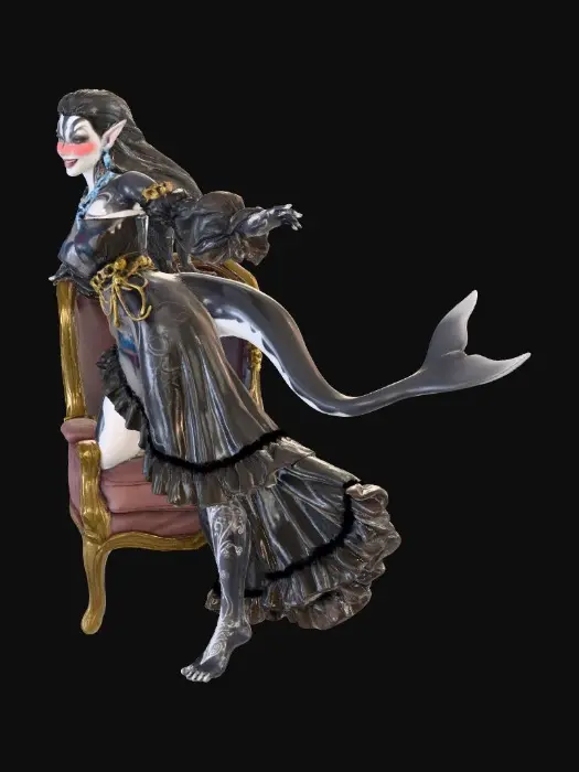 3D model for Orcana, The Abyssal Rose Courtesan