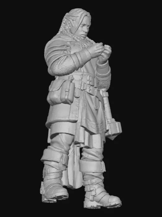 3D model for Elven Warrior's Contemplation