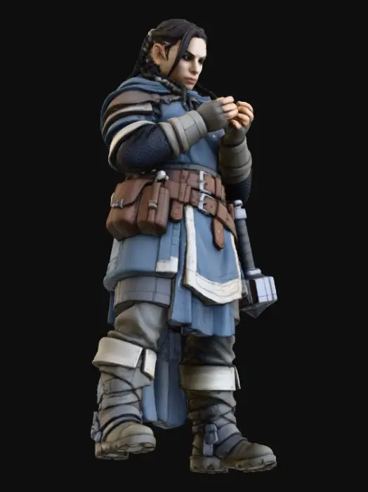 3D model for Elven Warrior's Contemplation