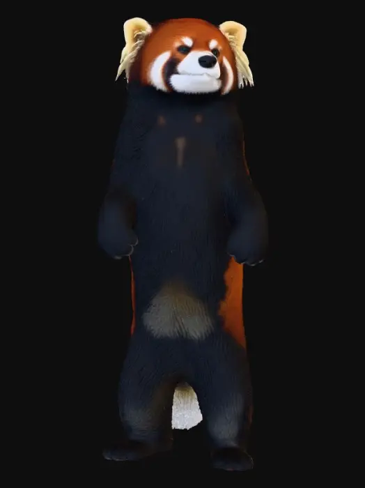 3D model for Standing Red Panda