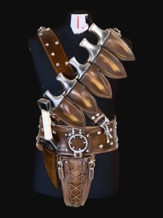 3D model for Leather Belt with Daggers