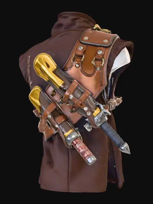 3D model for Leather Sword Harness Display