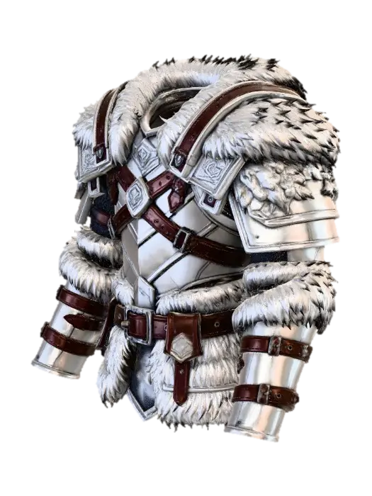 Winter Warrior Armor par Orcana — réalisé avec le générateur 3D IA Meshy, téléchargement gratuit FBX OBJ GLB STL