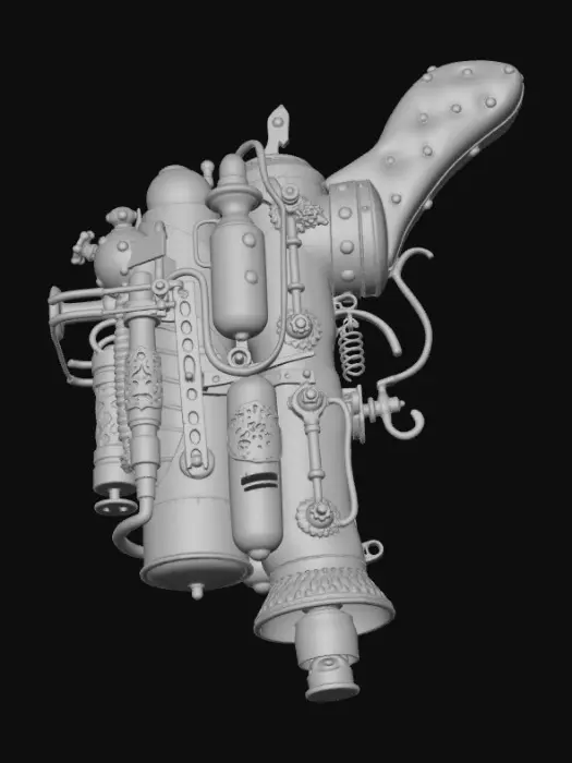3D model for Steampunk Revolver