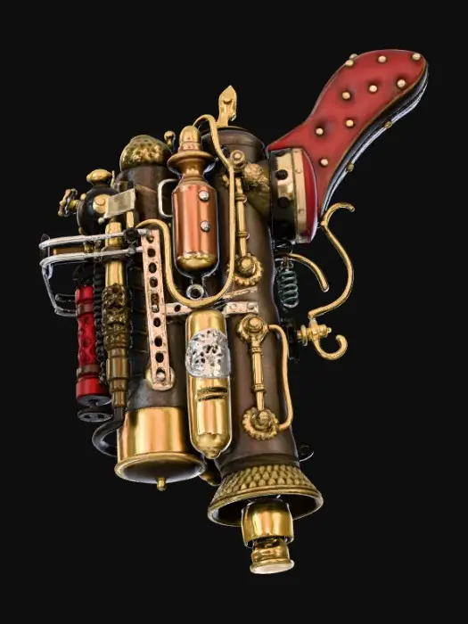 3D model for Steampunk Revolver