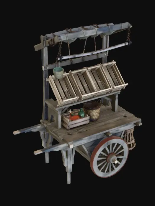 3D model for Vintage Market Cart