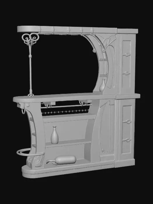 3D model for Rustic Bar Alcove