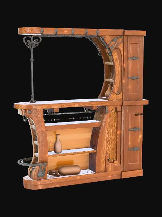 3D model for Rustic Bar Alcove