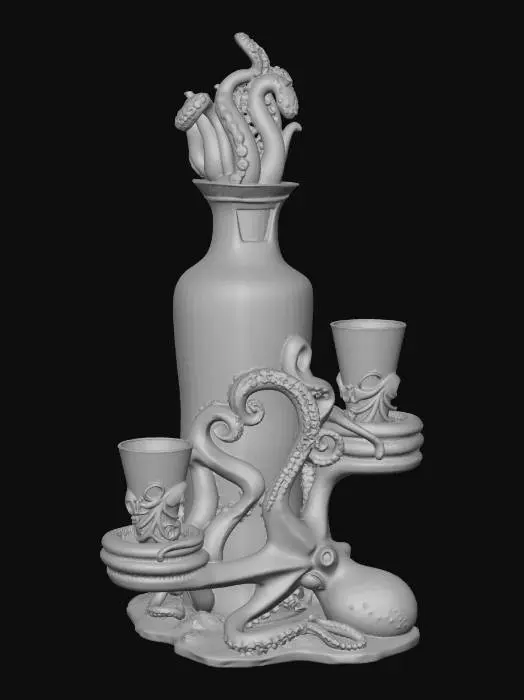 3D model for Octopus Decanter Set