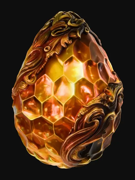 3D model for Golden Hive Crystal