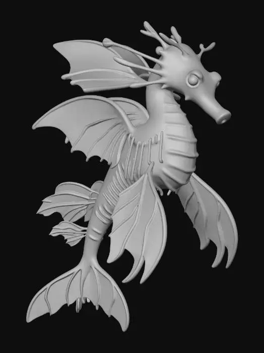3D model for Neon Coral Dragon