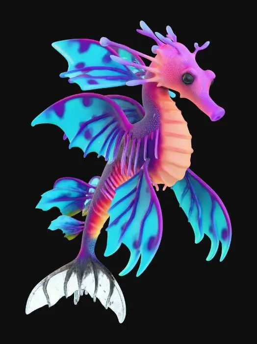 3D model for Neon Coral Dragon