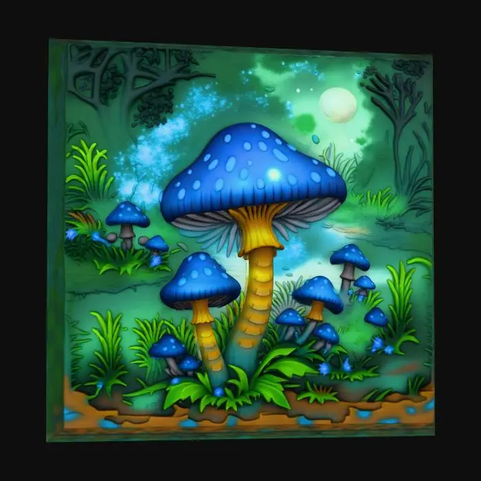 3D model for Enchanted Moonlit Toadstools