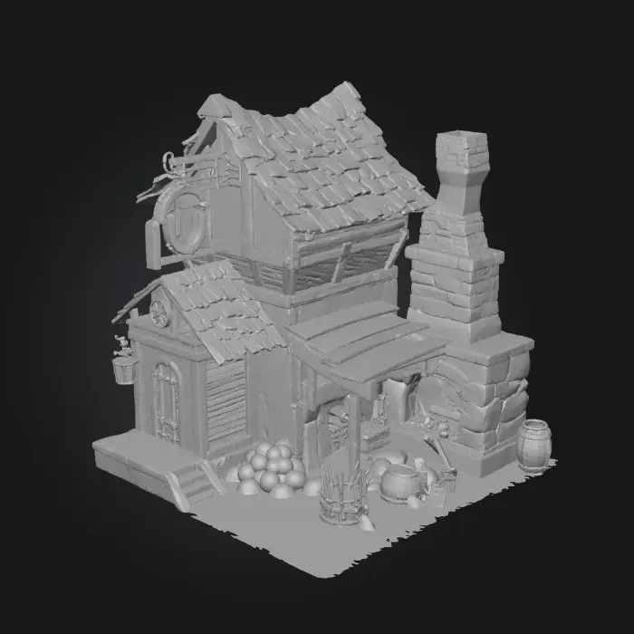 3D model for Blacksmith's Workshop