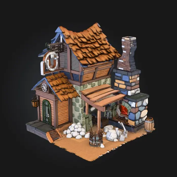 3D model for Blacksmith's Workshop