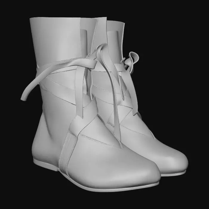 3D model for Medieval Leather Boots