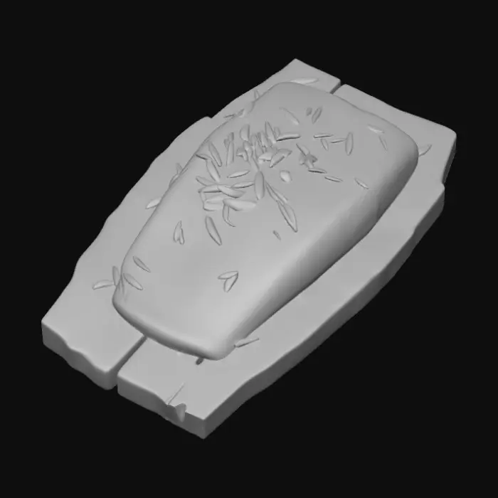 3D model for Salmon Stone Plate