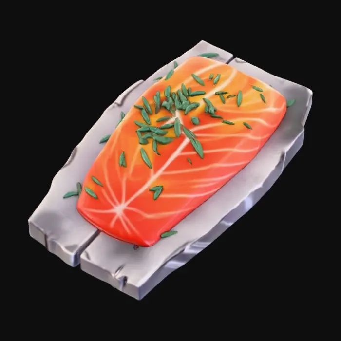 3D model for Salmon Stone Plate