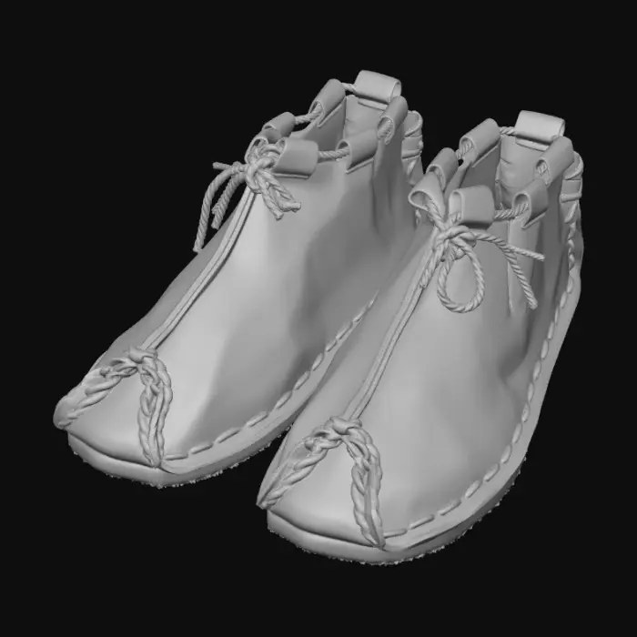 3D model for Blue Suede Artisan Moccasins