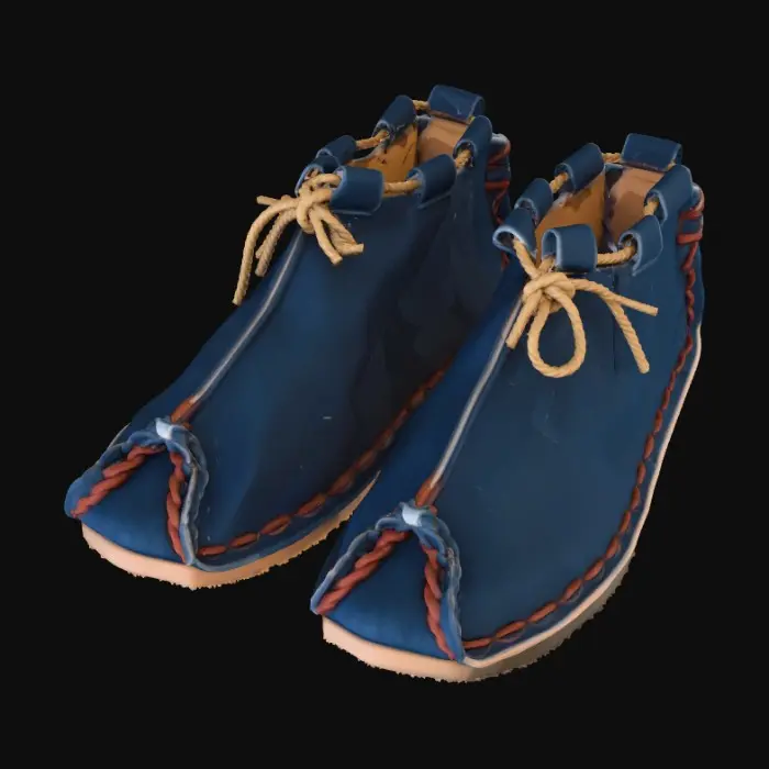 3D model for Blue Suede Artisan Moccasins