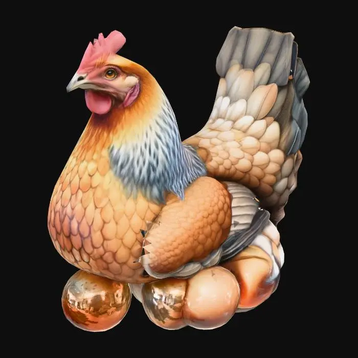 3D model for Hen and Eggs