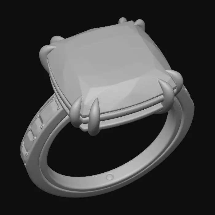 3D model for Blush Cushion Diamond Ring