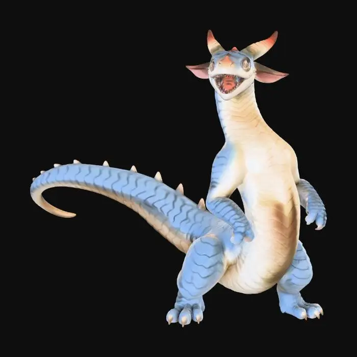 3D model for Azure Ember Dragon