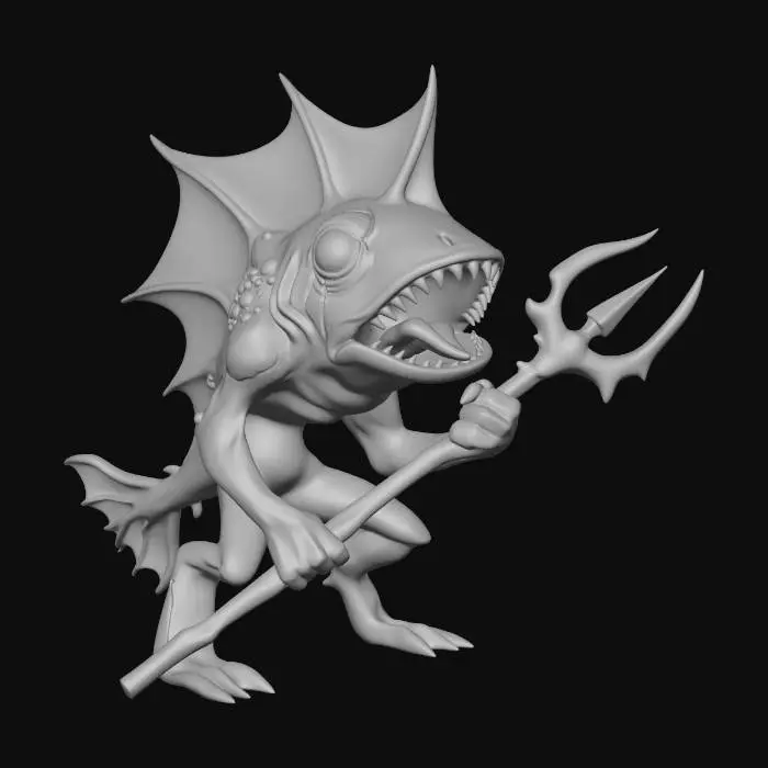 3D model for Abyssal Trident Warrior