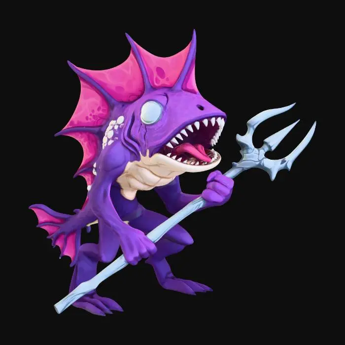 3D model for Abyssal Trident Warrior