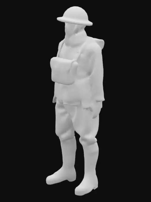 3D model for World War I Soldier,soviet,realistic,high quality.