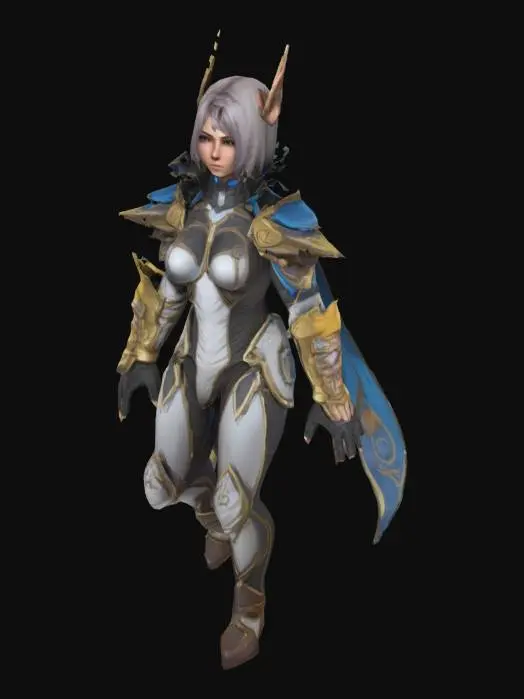 3D model for Female game character  T-pose 