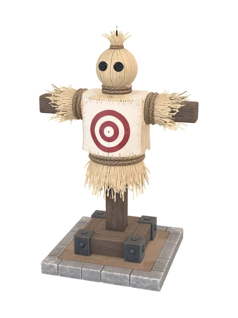 Basic target dummy 3D model, vytvořený pomocí AI