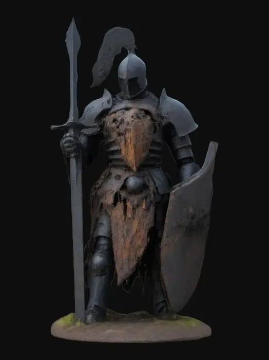 3D model for Briar knight, decaying, rotting, sentinel of castle gates 