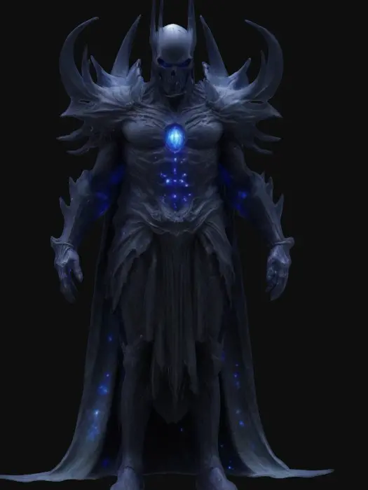 3D model for fyzical visualization of humanoid lord of fallen, dark dream style